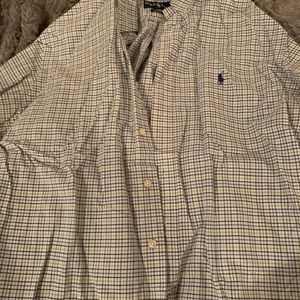 Men’s Polo Ralph Lauren button down shirt. Size 17 neck